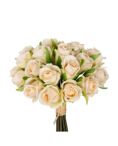 GloboStar® Artificial Garden CHAMPAGNE ROSE BOUQUET 21305