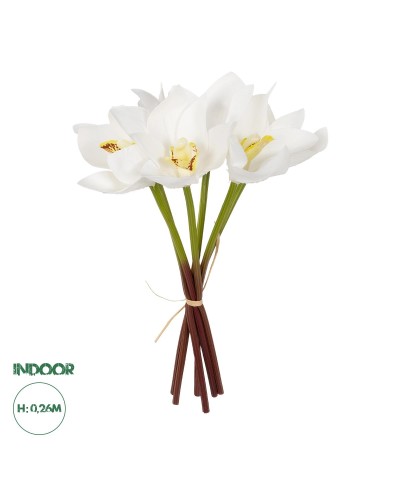 GloboStar® Artificial Garden WHITE ORCHID BOUQUET 21151