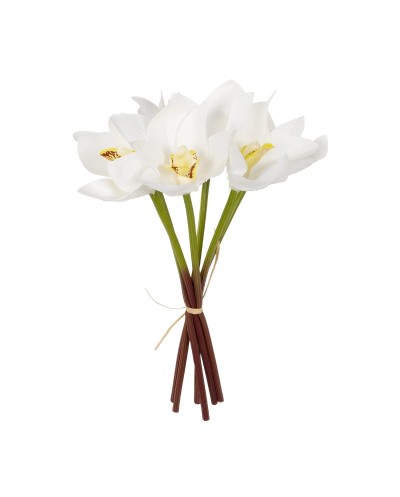 GloboStar® Artificial Garden WHITE ORCHID BOUQUET 21151