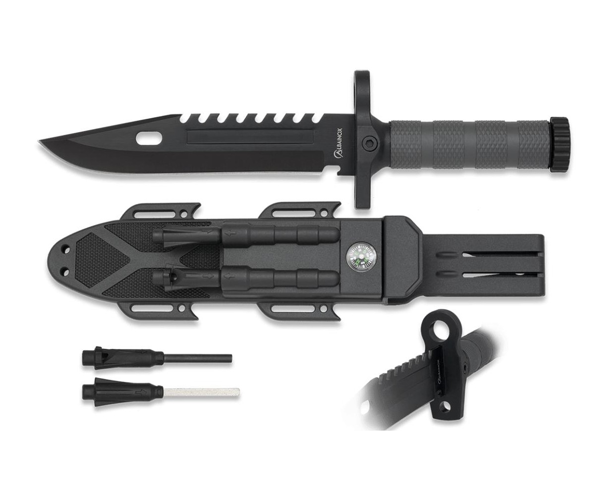 ΜΑΧΑΙΡΙ ALBAINOX, Flint / Sharpener / Whistle, 32537 ΜΑΧΑΙΡΙ ALBAINOX, Flint / Sharpener / Whistle, 32537