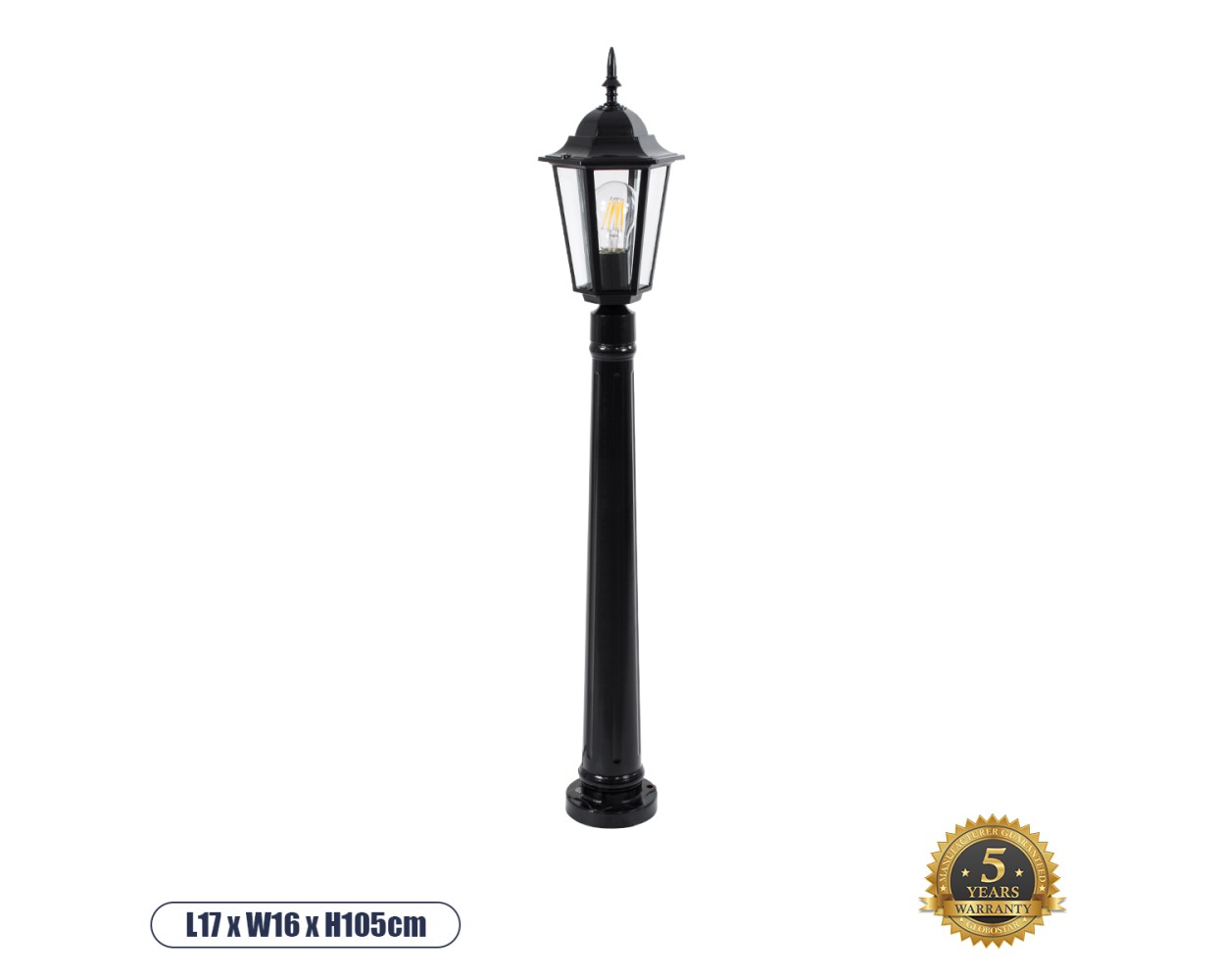 GloboStar® ELLIPSE 01401 Vintage Φωτιστικό Κολωνάκι Κήπου GloboStar® ELLIPSE 01401 Vintage Φωτιστικό Κολωνάκι Κήπου