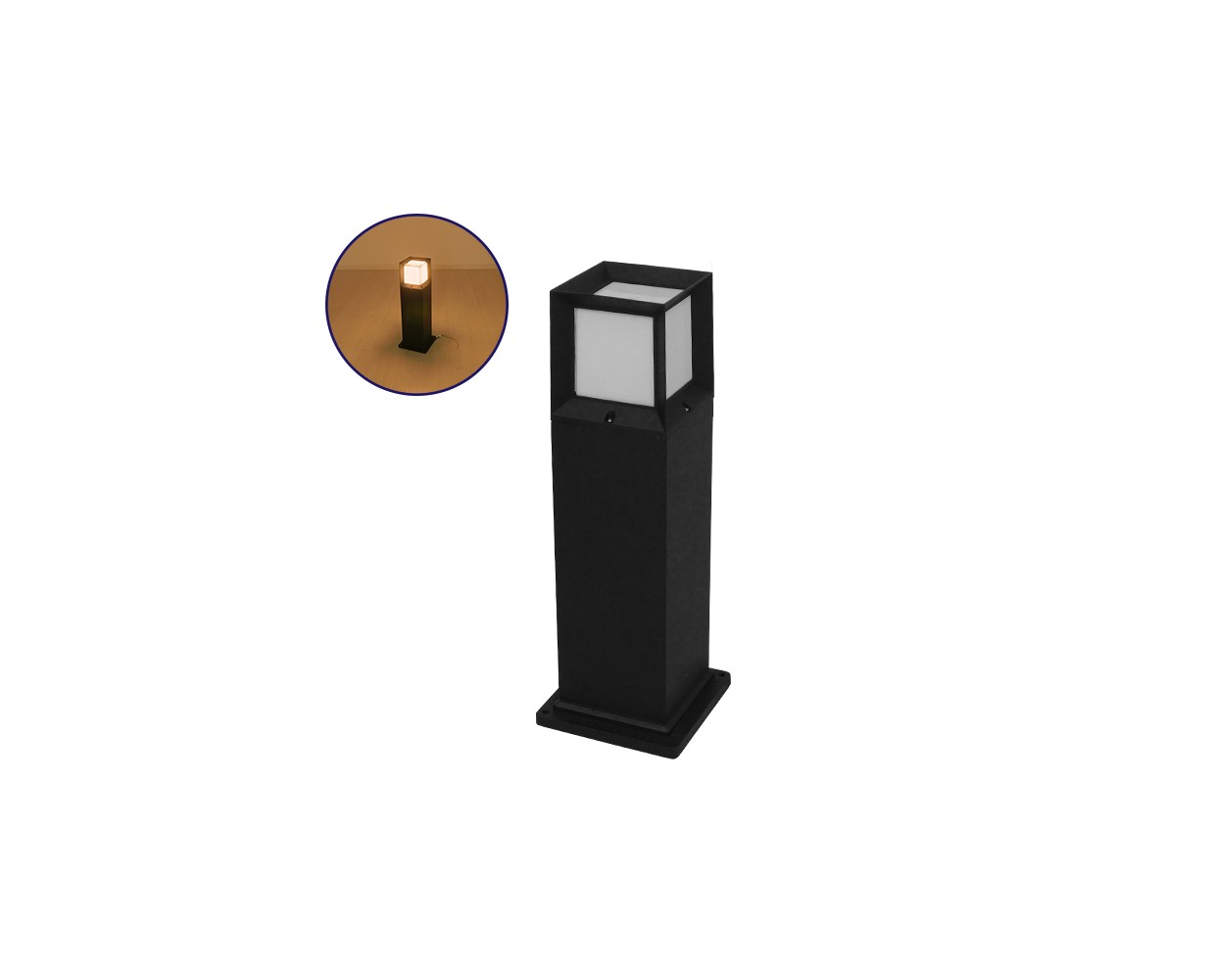 Αδιάβροχο IP65 Φωτιστικό Κολωνάκι Κήπου 15x15x58cm με Βάση Αδιάβροχο IP65 Φωτιστικό Κολωνάκι Κήπου 15x15x58cm με Βάση