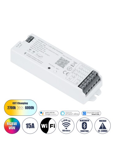 GloboStar® 73008 Ασύρματος WiFi LED RGBW+WW+CCT Controller