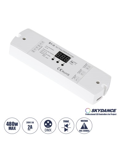 GloboStar® 70671 S1-D SKYDANCE AC Triac DMX Dimmer 2