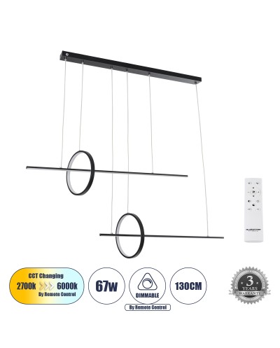 GloboStar® LINEARE 61290 Κρεμαστό Φωτιστικό Οροφής Design