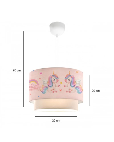 GloboStar® PONY 204-0016 Παιδικό Κρεμαστό Φωτιστικό Φιγούρα