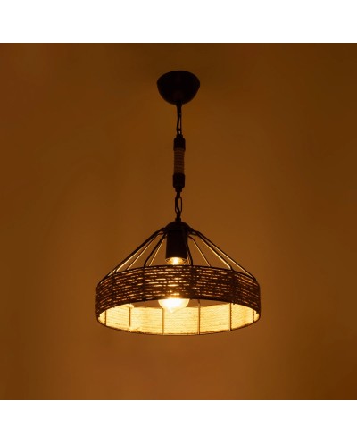 GloboStar® ZION 203-0003 Vintage Κρεμαστό Φωτιστικό Σχοινί