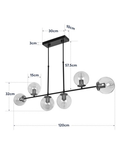 GloboStar® LATTICE 203-0016 Μοντέρνο Κρεμαστό Φωτιστικό