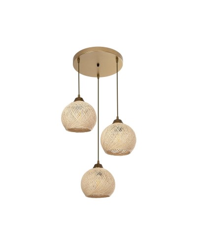 GloboStar® YASAM 203-0024 Vintage Κρεμαστό Φωτιστικό Πλέγμα