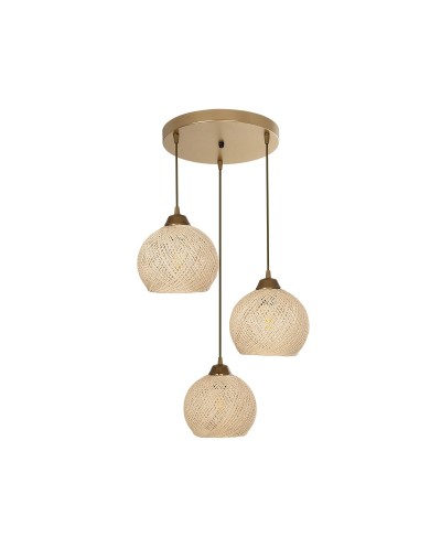 GloboStar® YASAM 203-0024 Vintage Κρεμαστό Φωτιστικό Πλέγμα