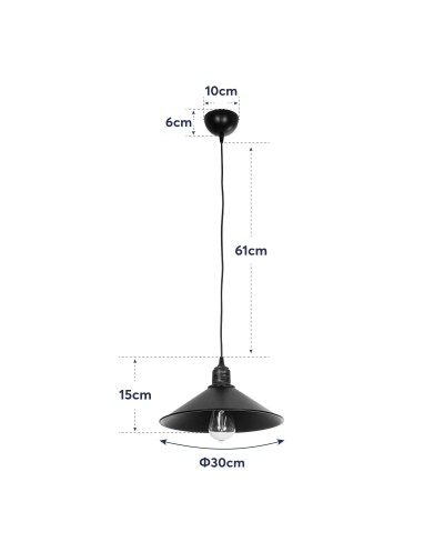 GloboStar® FERRO 203-0082 Μοντέρνο Κρεμαστό Φωτιστικό