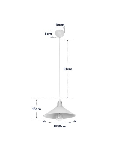 GloboStar® FERRO 203-0083 Μοντέρνο Κρεμαστό Φωτιστικό