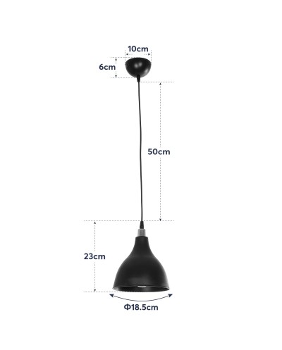 GloboStar® RADE 203-0125 Μοντέρνο Κρεμαστό Φωτιστικό