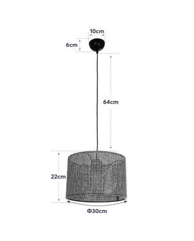 GloboStar® CLAIRIE 203-0135 Μοντέρνο Κρεμαστό Φωτιστικό