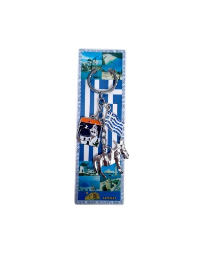 Τουριστικό μπρελόκ Souvenir - Σετ 12pcs - Greece/Santorini - 127240