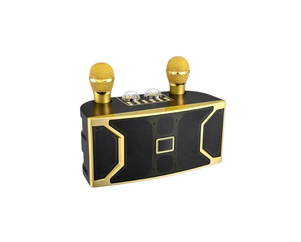 Ασύρματο ηχείο Bluetooth με 2 μικρόφωνα Karaoke - YS-211 - 887189 - Gold