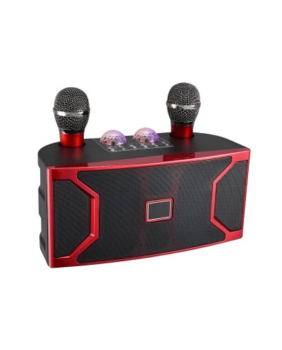 Ασύρματο ηχείο Bluetooth με 2 μικρόφωνα Karaoke - YS-211 - 887189 - Red