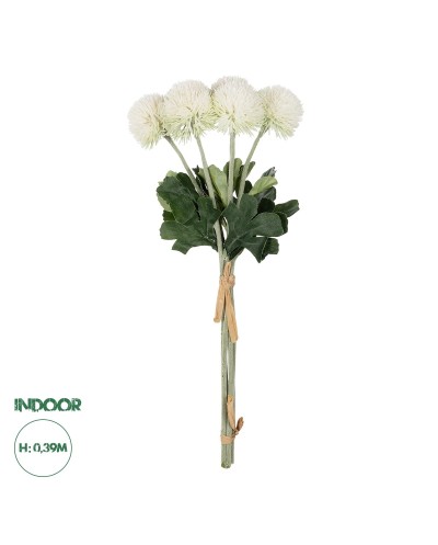 GloboStar® Artificial Garden WHITE ONIONBALL BOUQET 21371