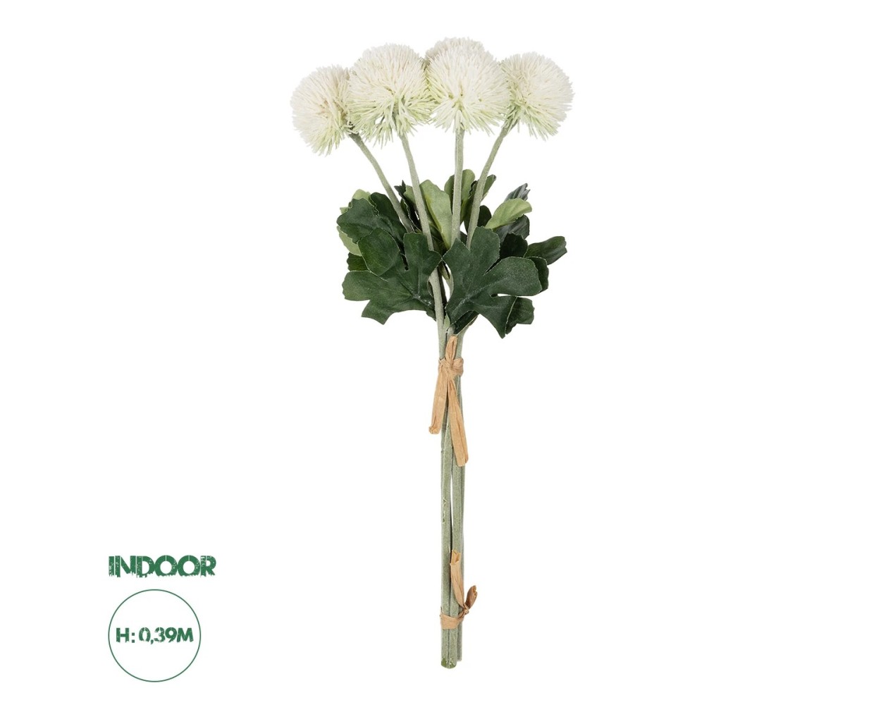 GloboStar® Artificial Garden WHITE ONIONBALL BOUQET 21371