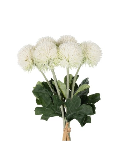 GloboStar® Artificial Garden WHITE ONIONBALL BOUQET 21371