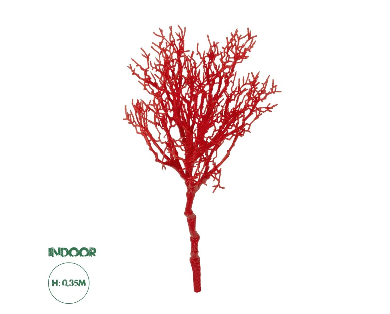 GloboStar® Artificial Garden RED CORAL BRANCH 21468 Τεχνητό
