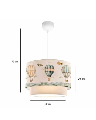 GloboStar® BALLON 204-0121 Παιδικό Κρεμαστό Φωτιστικό
