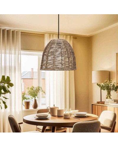 GloboStar® MEKA 204-0162 Boho Κρεμαστό Φωτιστικό Καμπάνα