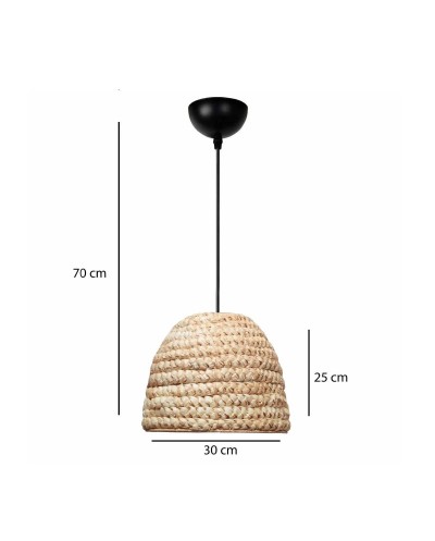 GloboStar® MEKA 204-0163 Boho Κρεμαστό Φωτιστικό Καμπάνα