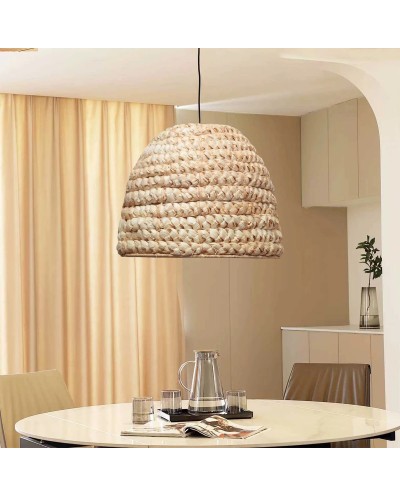 GloboStar® MEKA 204-0163 Boho Κρεμαστό Φωτιστικό Καμπάνα