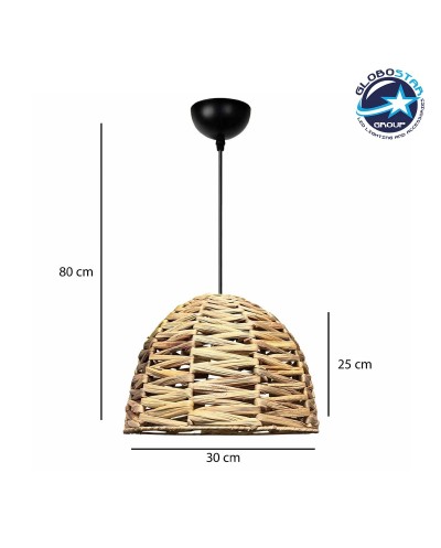 GloboStar® MEKA 204-0165 Boho Κρεμαστό Φωτιστικό Καμπάνα