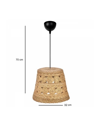 GloboStar® PANIER 204-0171 Boho Κρεμαστό Φωτιστικό Καμπάνα