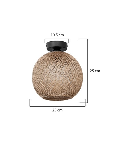 GloboStar® CORDE 203-0270 Μοντέρνο Φωτιστικό Οροφής Μπάλα