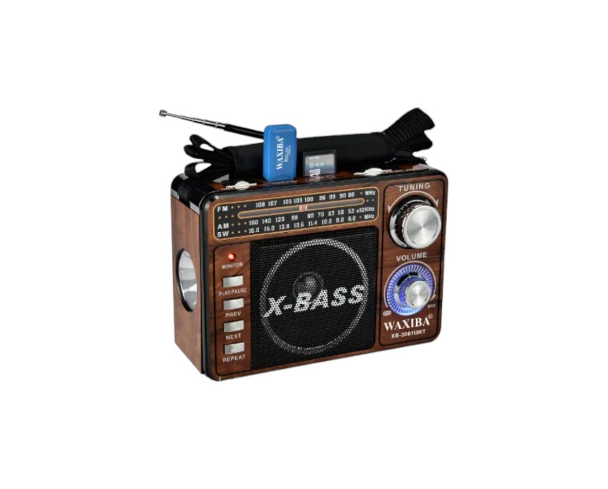 Επαναφορτιζόμενο ραδιόφωνο Retro - XB-3061BT - 020061 - Brown Επαναφορτιζόμενο ραδιόφωνο Retro - XB-3061BT - 020061 - Brown