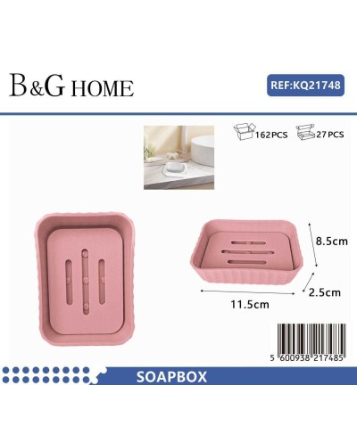 Σαπουνοθήκη μπάνιου πλαστική - Pink - 21748