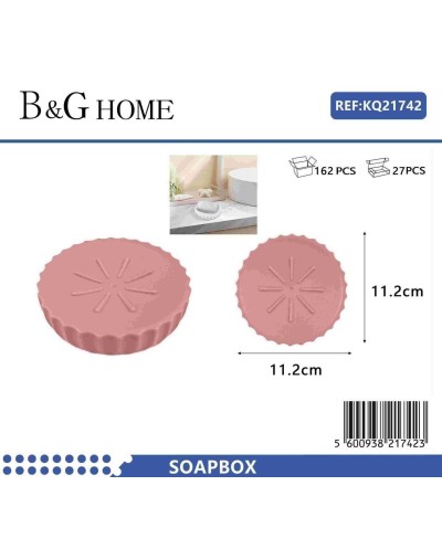 Σαπουνοθήκη μπάνιου πλαστική - Pink - 21742