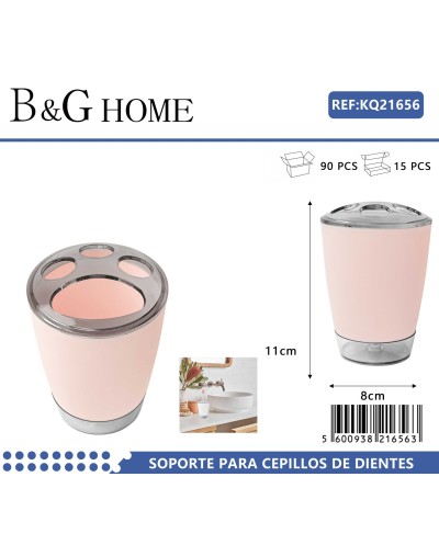 Θήκη οδοντόβουρτσας πλαστική - Light Pink - 21656