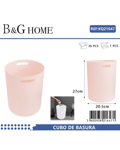 Κάδος απορριμμάτων μπάνιου πλαστικός - Light Pink - 21647