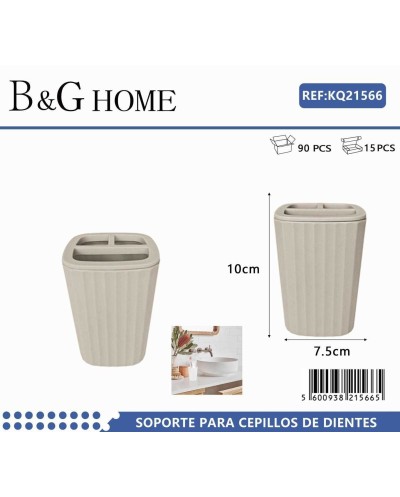 Θήκη οδοντόβουρτσας πλαστική - Beige - 21566