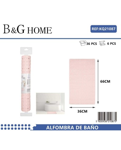 Αντιολισθητικό πατάκι μπάνιου - M0826 - 36x66cm - Light Pink - 21087