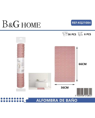 Αντιολισθητικό πατάκι μπάνιου - M0839 - 36x66cm - Pink - 21084