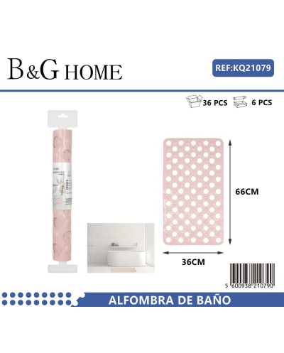 Αντιολισθητικό πατάκι μπάνιου - M0826 - 36x66cm - Light Pink - 21079