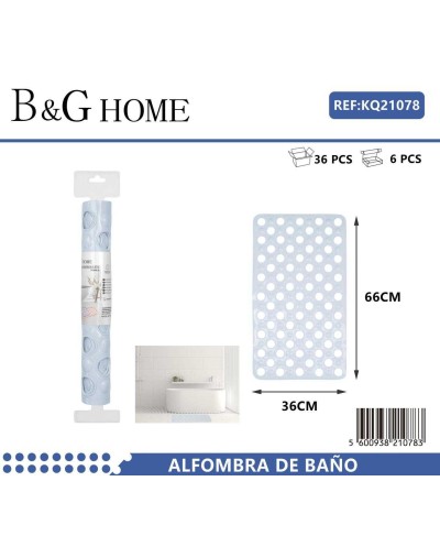 Αντιολισθητικό πατάκι μπάνιου - M0842 - 36x66cm - Light Blue - 21078