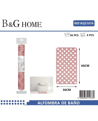 Αντιολισθητικό πατάκι μπάνιου - M0839 - 36x66cm - Pink - 21076