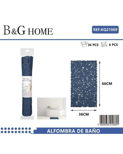 Αντιολισθητικό πατάκι μπάνιου - M0840 - 36x66cm - Blue - 21069