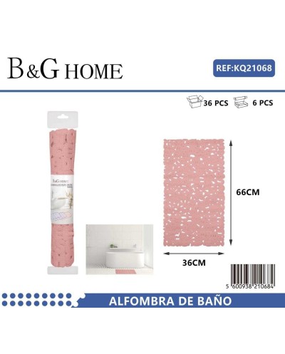 Αντιολισθητικό πατάκι μπάνιου - M0839 - 36x66cm - Pink - 21068