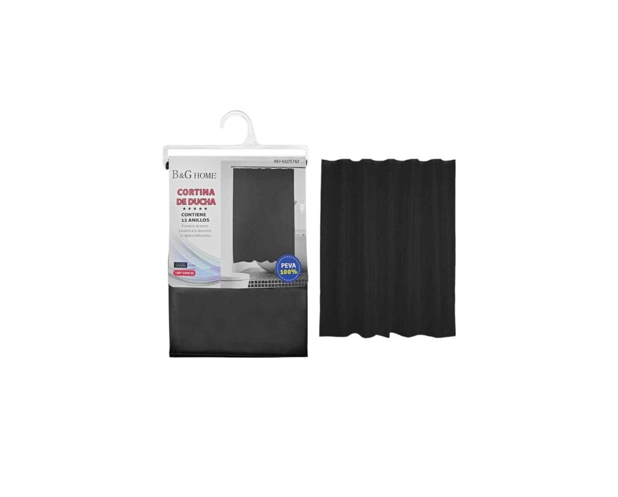 Κουρτίνα μπάνιου - Black - 1.8x2m - 25762 Κουρτίνα μπάνιου - Black - 1.8x2m - 25762