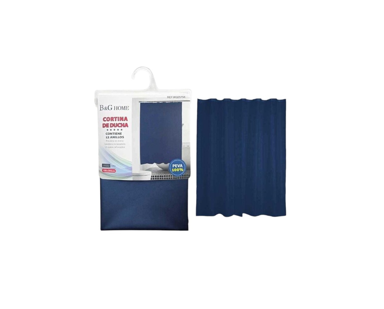 Κουρτίνα μπάνιου - Blue - 1.8x2m - 25758 Κουρτίνα μπάνιου - Blue - 1.8x2m - 25758