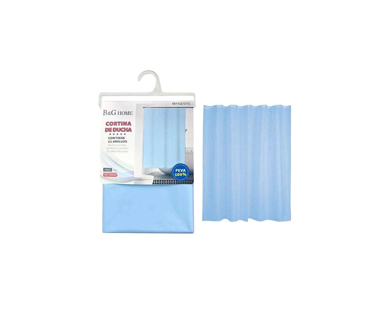 Κουρτίνα μπάνιου - Light Blue - 1.8x2m - 25756 Κουρτίνα μπάνιου - Light Blue - 1.8x2m - 25756