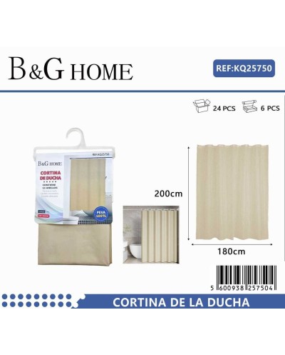Κουρτίνα μπάνιου - Beige - 1.8x2m - 25750