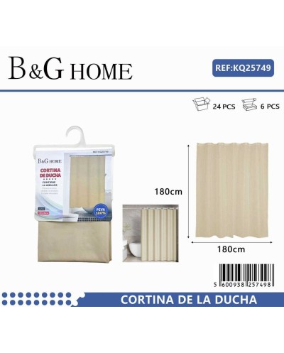 Κουρτίνα μπάνιου - Beige - 1.8x1.8m - 25749